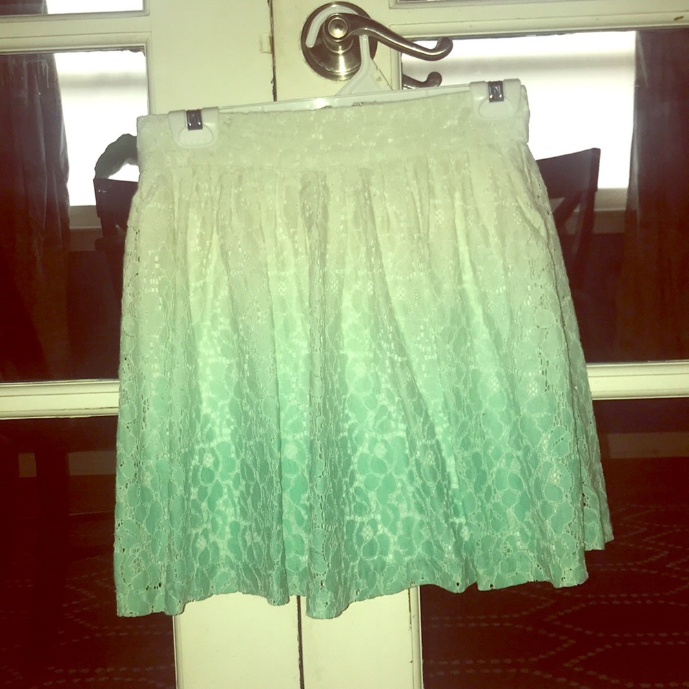 Charlotte Russe Mint Mini Skirt